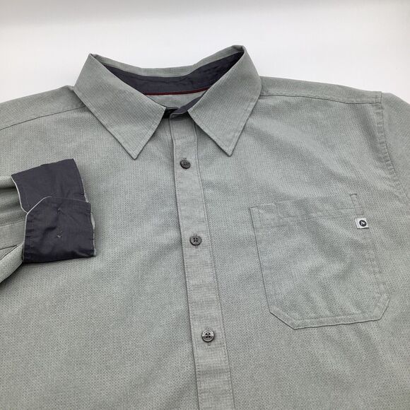 Marmot Mens Long Sleeve Button Up Lightweight Vented Shirt Size XL - Picture 1 of 9